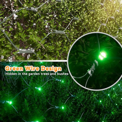 LitHome 21FT x 5FT Christmas Net Lights Outdoor Mesh Lights, 360 LED Christmas Net Light for Bushes Connectable, 8 Modes Green Giant Mesh Light Waterproof for Garden Party Roof St Patrick’s Day Decor