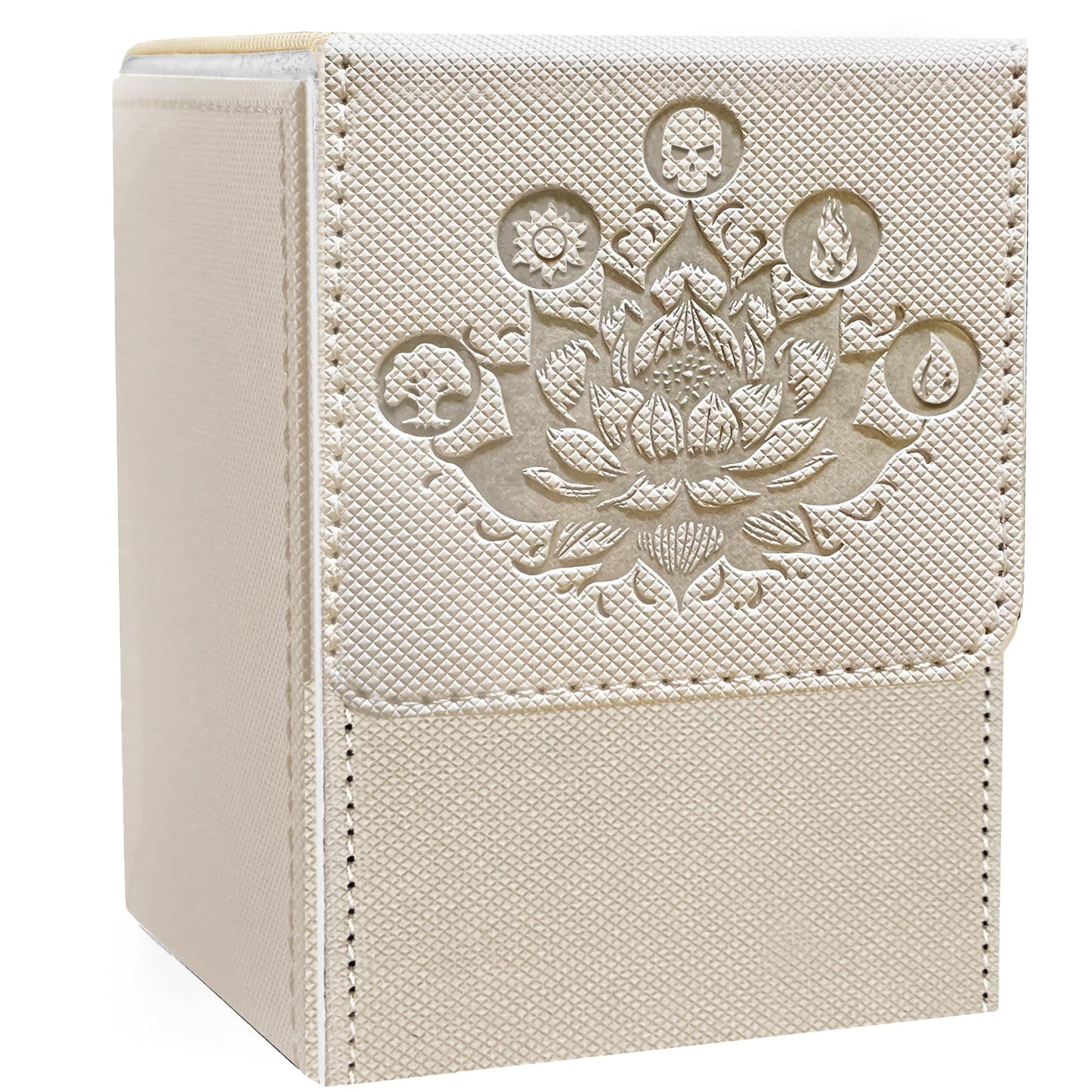 PROMAXIBINDER MTG Commander Deck Box - Fits 100+ Cards, Strong Magnet Closure, PU Leather Magic Gathering Deck Box for TCG, CCG, MTG Cards (Grey)