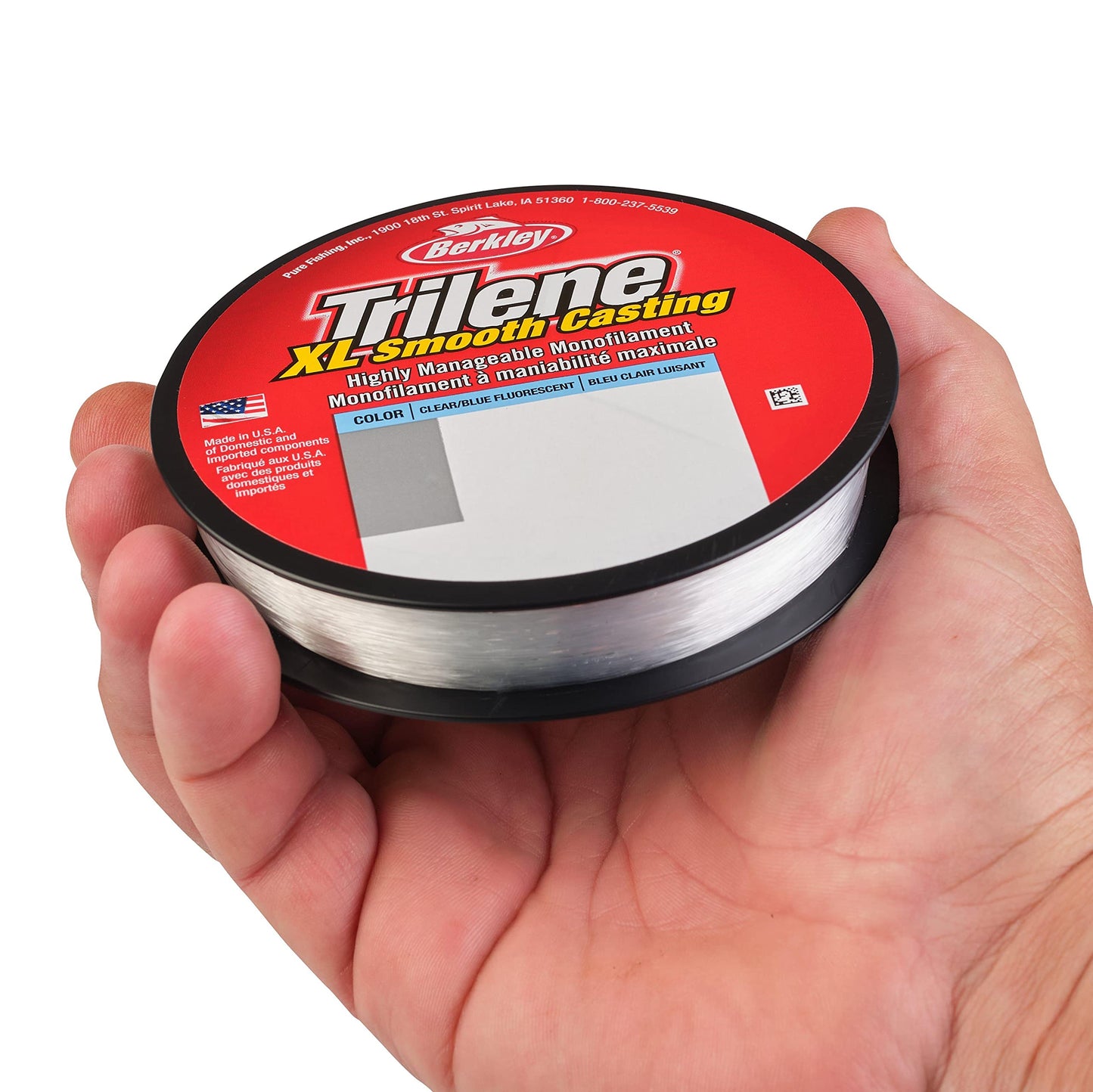Berkley Trilene® XL®, Fluorescent Clear/Blue, 20lb | 9kg, 270yd | 246m Monofilament Fishing Line, Suitable for Freshwater Environments