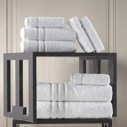 Hawmam Linen White 6 Piece Bath Towels Set