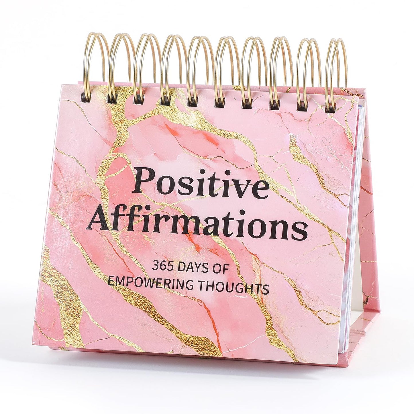 Daily Flip Calendar with Inspirational Quotes - Motivational Perpetual Calendar Desk Office Home Decor for Women, Gifts Desk Accessories for Girls Positive Affirmations