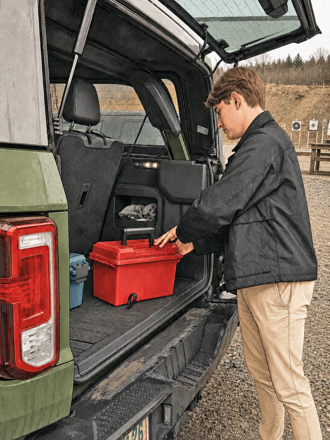 MTM PRK Pistol Range Kit, Water-Resistant O-Ring, Padlock-Tabbed Lid, Handgun Shooting & Cleaning Accessory/Ammo Storage, Gear Organizer, Target & Accessories, Made in USA, Imported Accessories