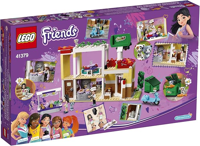 LEGO Friends Heartlake City Restaurant 41379 Restaurant Playset with Mini Dolls and Toy Scooter for Pretend Play Cool Building Kit Includes Toy Kitchen Pizza Oven and More (624 Pieces)