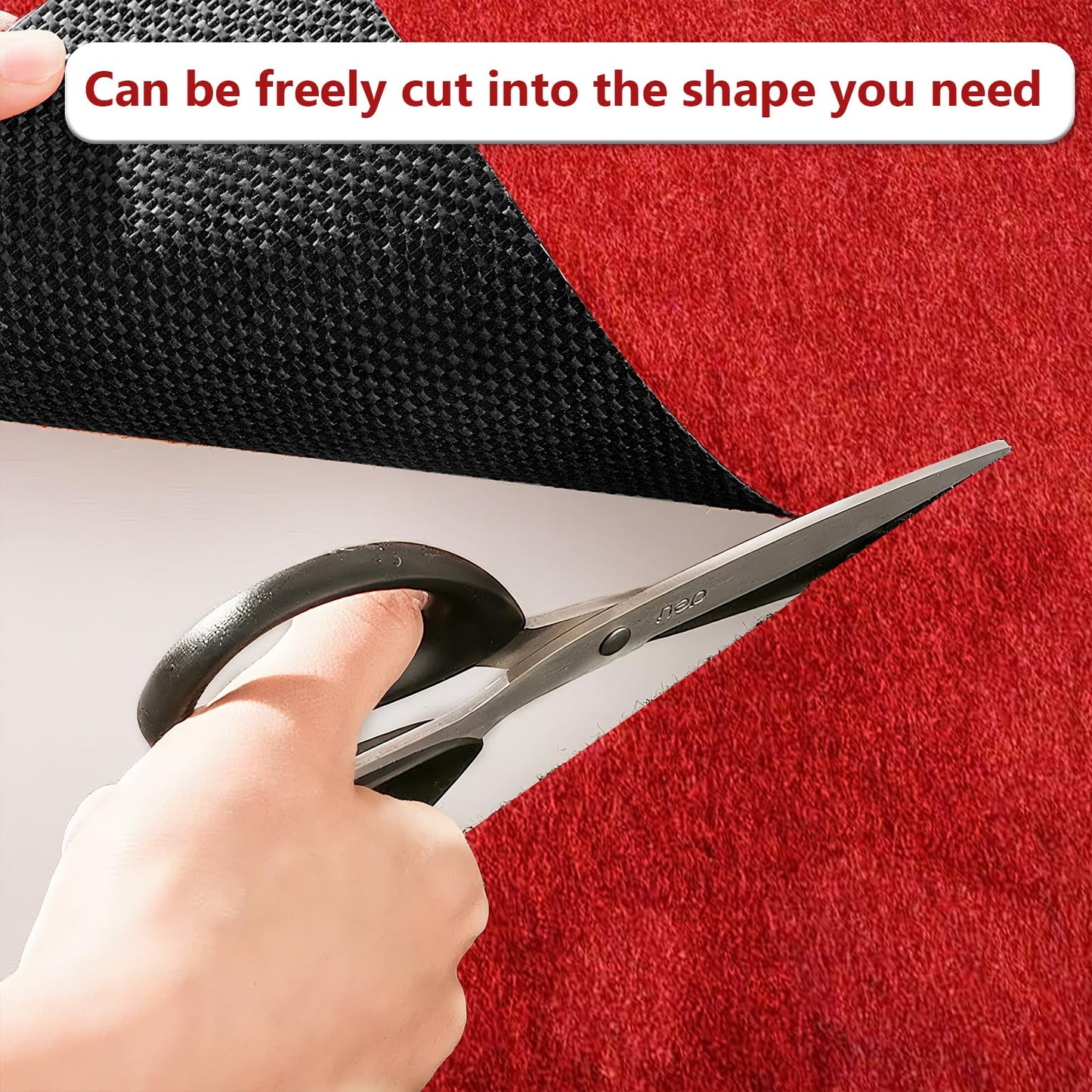 Red Carpet Runner Rug for Party and Event, Non-Slip TPR Rubber Backed Aisle Runway red Rug for Step, Proposal & Wedding Christmas Thanksgiving Decorations, Runway Rug for Prom(3 x 15ft, 450 GSM)