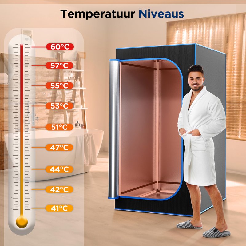 SereneLife Portable Sauna Box for Home, Infrared Sauna Tent with Heated Foot Pad and Folding Chair, Remote Control In-Home Spa, 35" x 71" - inch (Black)