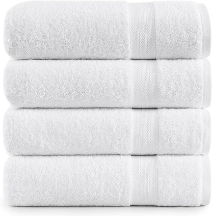 Lane Linen 100% Cotton 4 Pack Bath Sheets