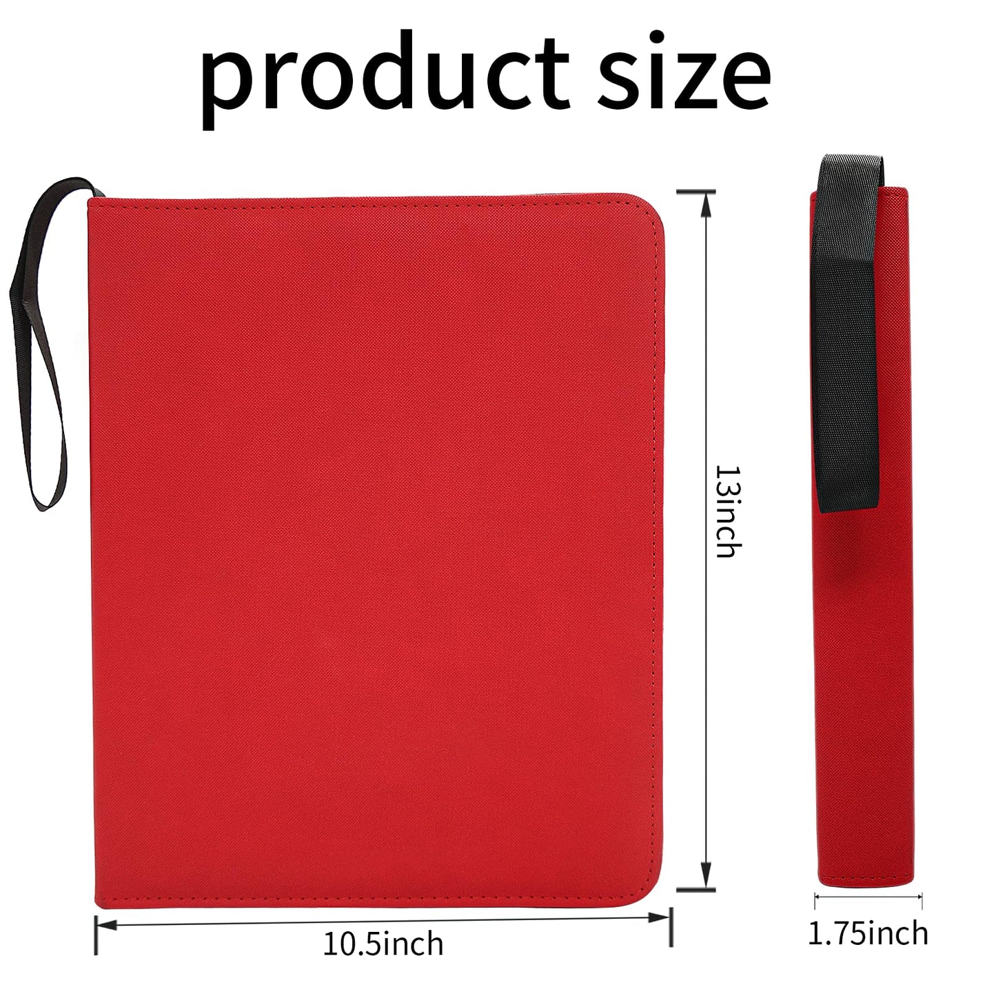 Card Binder – 720 Capacity, Zippered Trading Card Holder for MTG, Sports & Collectible Cards – Acid-Free, Durable & Travel-Friendly Storage (Red dots, 9 Pocket)