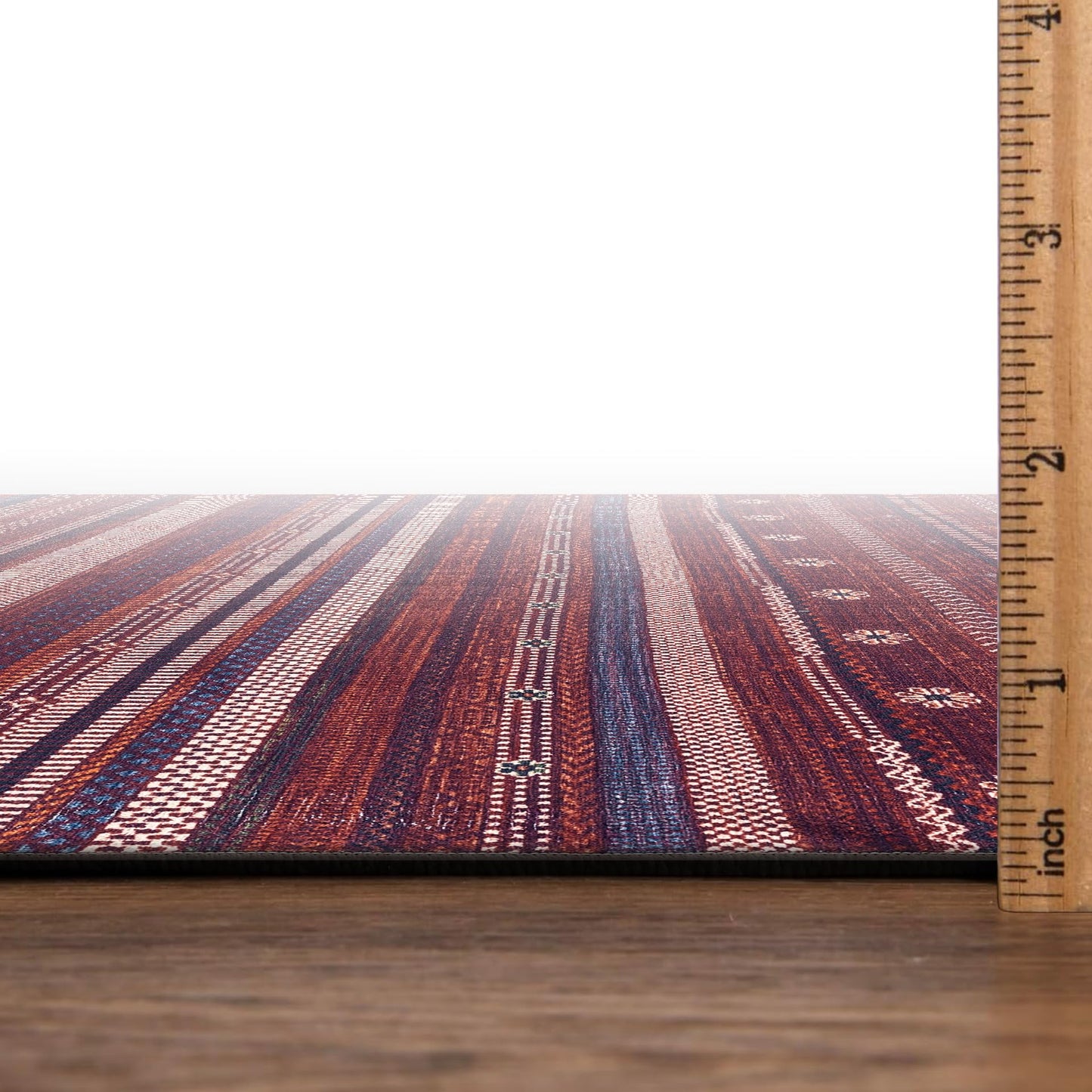 Keen Home Design 48"x72" Rug - Machine Washable Area Rug with Non-Slip Backing, Ideal for Living Room, Dining Room, Bedroom - Vintage, Easy Clean, Durable, Low Pile Rug - (4' x 6')