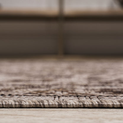 JONATHAN Y Ornate Medallion Indoor Outdoor Area Rug 3X5 Brown/Beige, Jerash for Backyard, Patio, Porch, Easy-Cleaning, High Traffic, Pet-Friendly, Non-Shedding (SMB115A-3)
