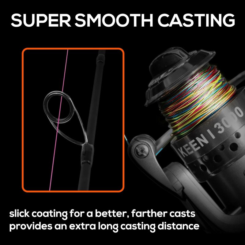 RUNCL Braided Fishing Line - High Visibility, Super Strong, Abrasion Resistant | 328yds to 1093yds, 12lb to 100lb