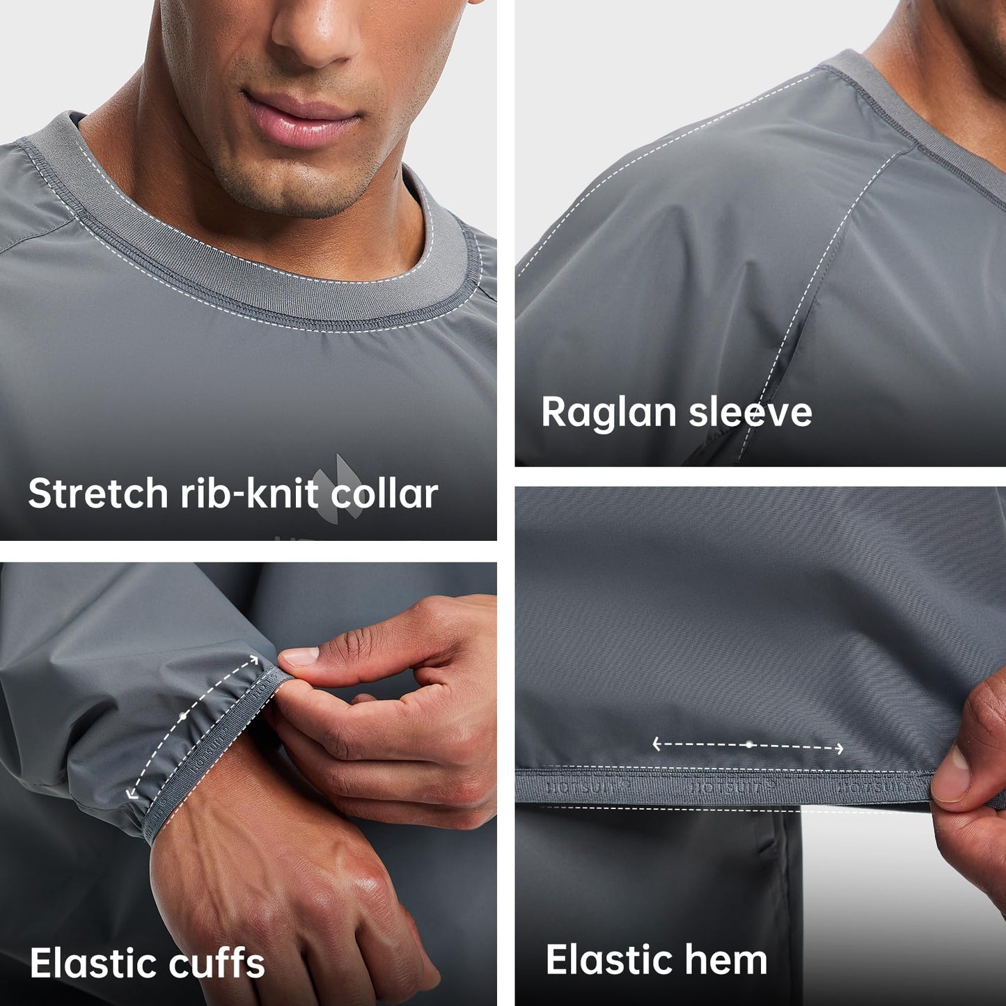 HOTSUIT Men Sauna Suit Sweat Suits Durable Gym Exercise Workout Jacket