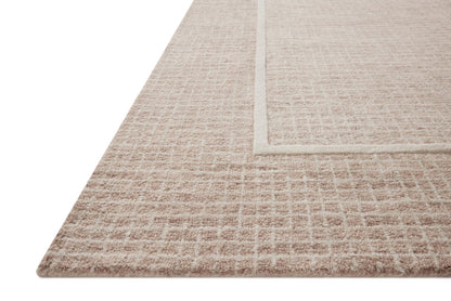 Loloi Chris Loves Julia Briggs Collection, Blush & Ivory, 9'-3" x 13' Area Rug – Minimal Gritted Design Area Rugs for Living Room Bedroom Entryway & Hallway No Shed High Traffic Home Decor Rug