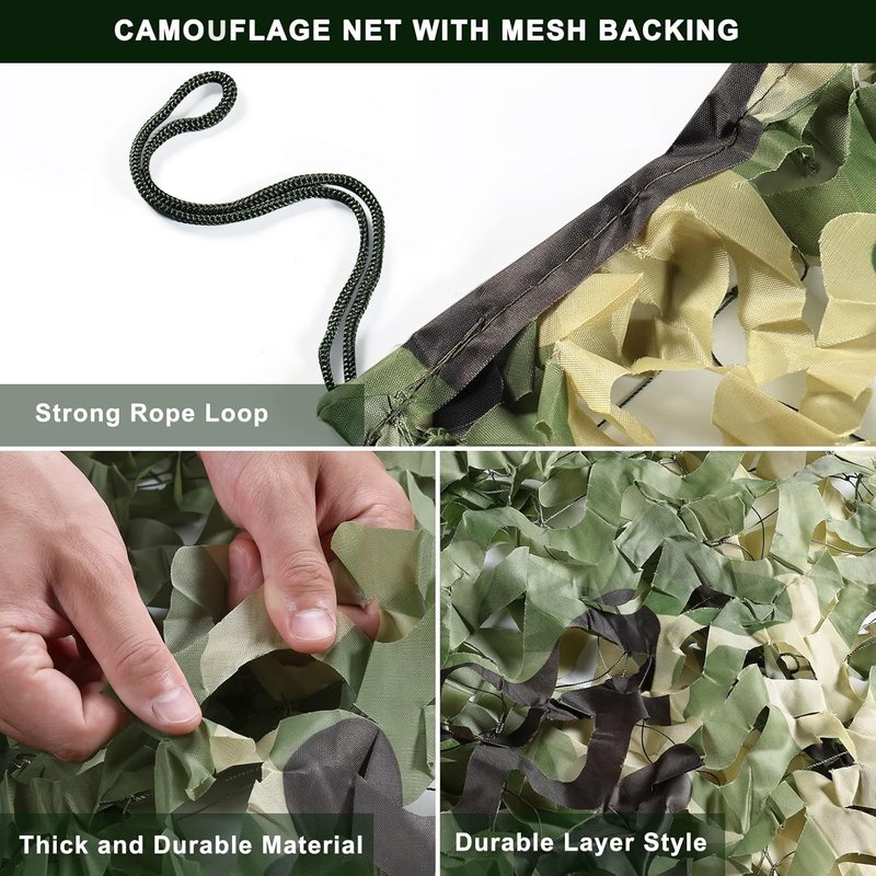 Camo Netting for Hunting Blinds - Military-Grade Camouflage Net | Versatile Outdoor Covering