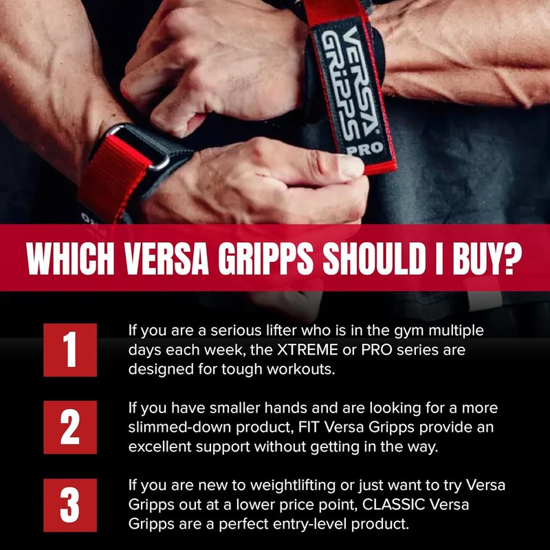 Versa Gripps Pro - Weightlifting Wrist Straps for Enhanced Grip | Made in USA Training Accessory