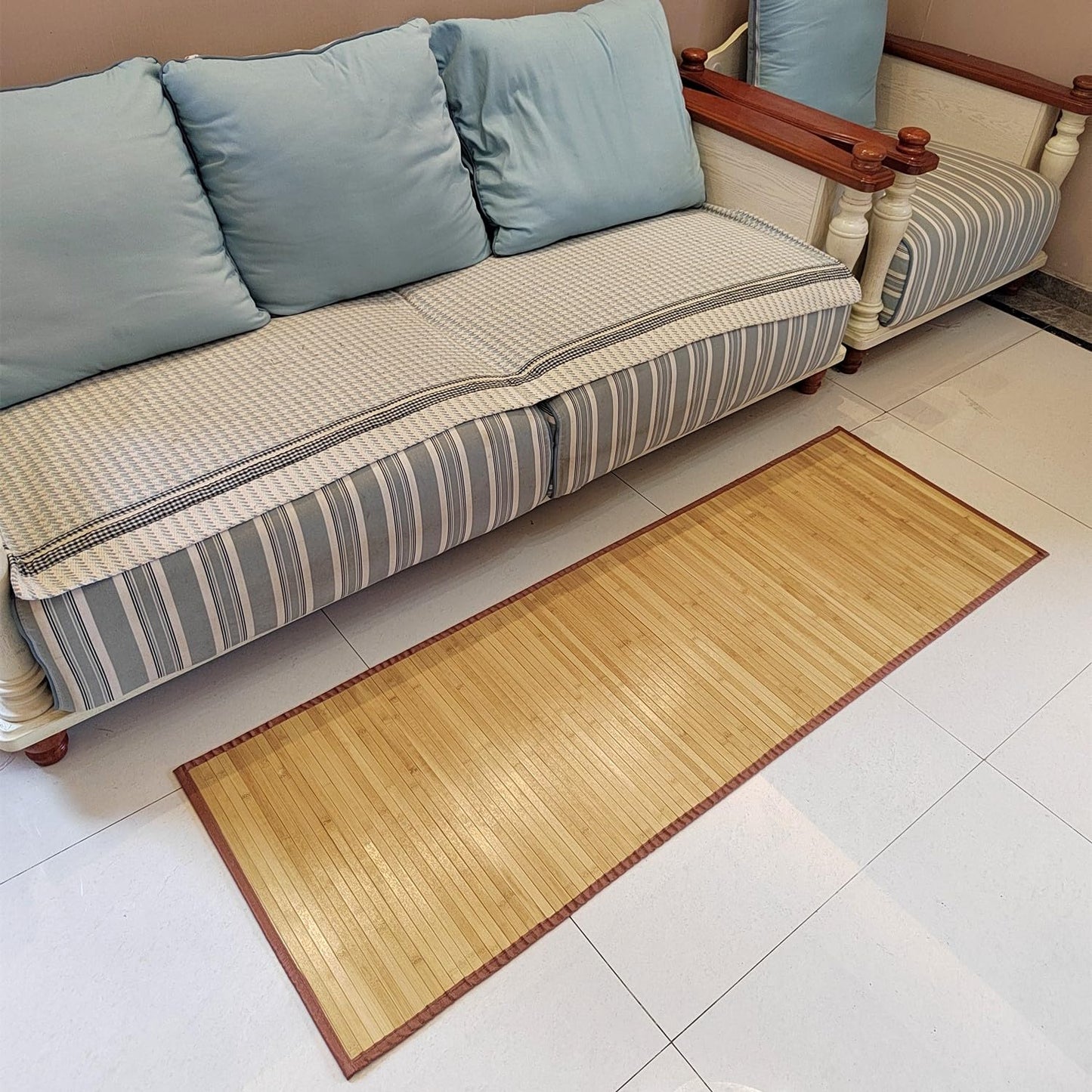 HJJKKH Area Rug Non-Slip Roll Runner 70.9X23.6inches, Non-Skid Floor Mat for Living Room, Indoor Outdoor Patio Kitchen Carpet Rayon Derived from Bamboo
