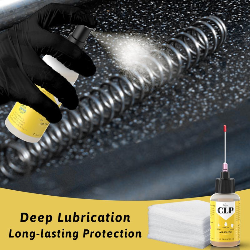 Gun Oil 2 oz & 1 oz Needle Oiler Gun Cleaning Kit, Multi-Purpose Gun Lubricant Kit Protector, Clp Gun Cleaner and Lubricant, Gun Cleaning kit with Oil and Cleaner - by Qucship