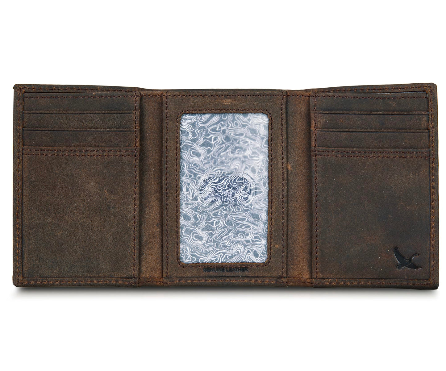 Eddie Bauer Men Signature Trifold Wallet (Available in Ripstop Nylon, Cotton Canvas, or Leather), Tan, One Size