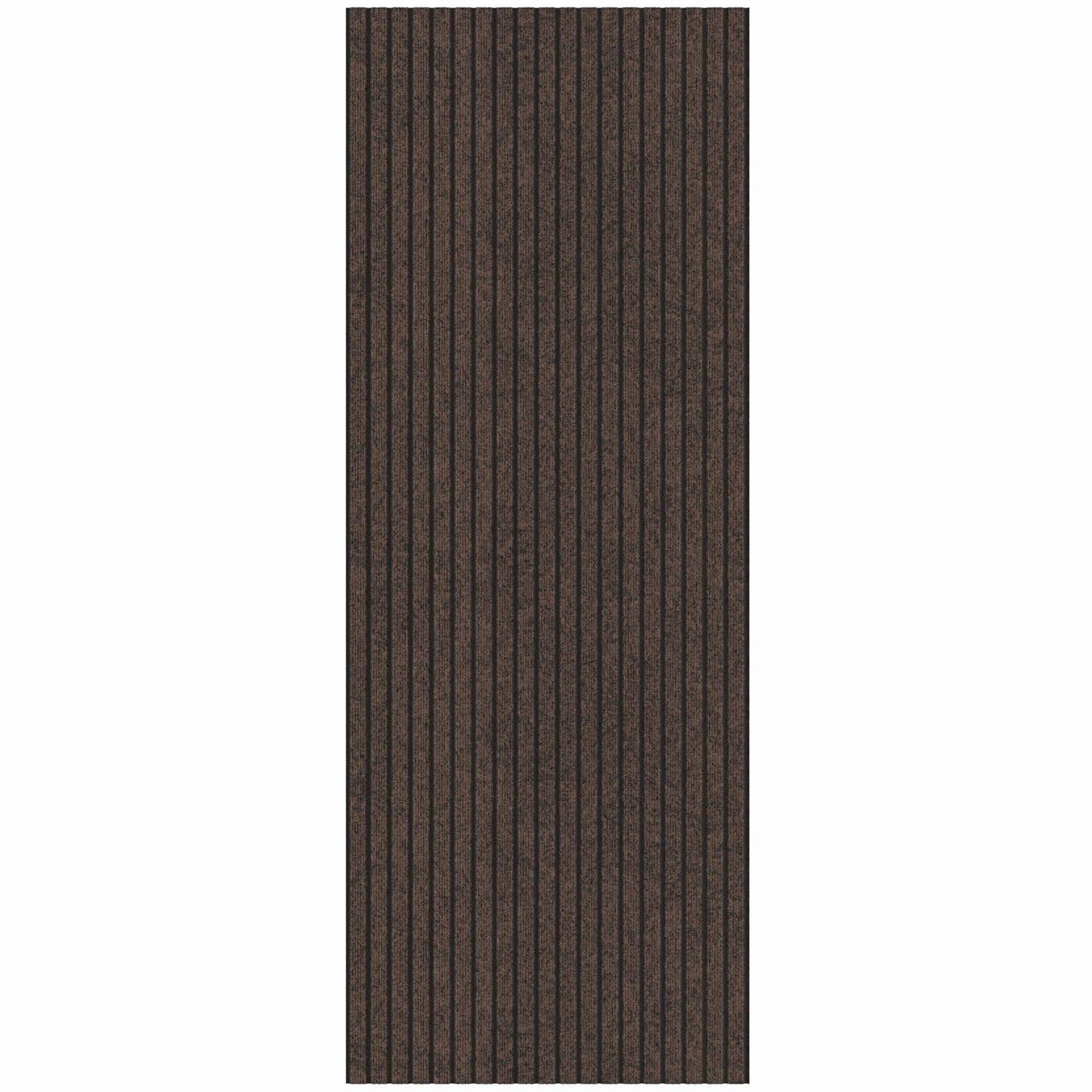 Ottomanson 2' x 14' Hallway Runner with Scraper Pile Extra Durable Non-Slip Rug Mat for Indoor & Outdoor Use - Ideal for Kitchen, Entryway, Patio & Garage - High-Traffic Carpet, Brown
