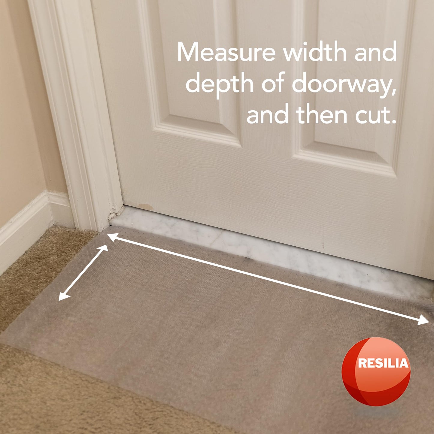HugsandTails Pet Carpet Protector - Doorway Damage Deterrent and Scratch-Stopper for Cats, Dogs, and Pets, Heavy-Duty PVC Runner, Cut to Fit, Clear, 15 Inches x 48 Inches, Made in The USA