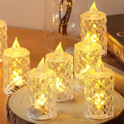 24-Pack Flameless LED Candles, Battery Operated Tea Lights for Realistic Flicker, Wedding Christmas Thanksgiving Home Decor Centerpieces
