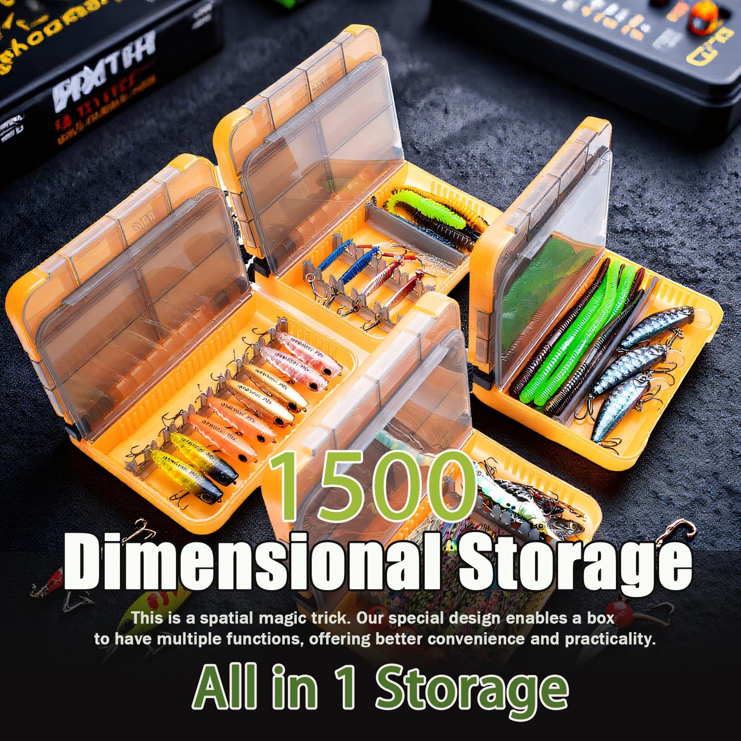 Tcakelox Mini Plastic Tackle Boxes for Small Tackle Box Organizer, Ideal for Fishing Storage Containers, Kayak Fly Boxes Large