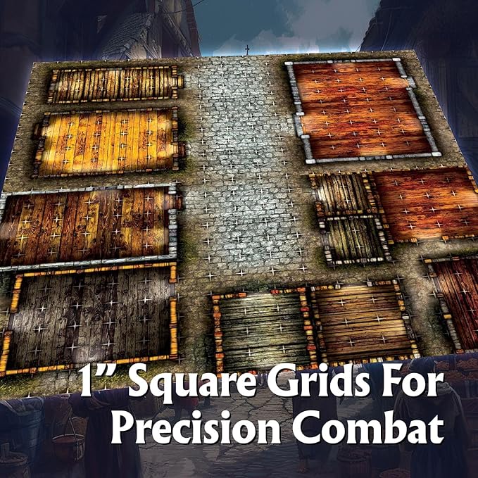 Arcknight The Cobblestone City Roleplaying Battlemaps 16 Modular RPG Maps in 8 Double-Sided Pages 1 Square Grid Modular &amp Versatile Design for Tabletop Gaming - for Dungeons &amp Dragons Pat