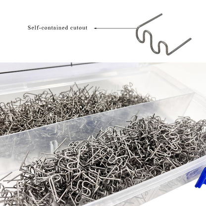 Gasedin 1000 PCS Hot Staples Bumper Welding Rods, 0.6mm 0.8mm Bumper Repairing Plastic Welding Kit, Metal Wave Shape Hot Staple Welding Wire for Machine Repair, Car Accessories