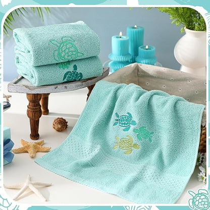 3 Pack Sea Turtle Coastal Hand Towels
