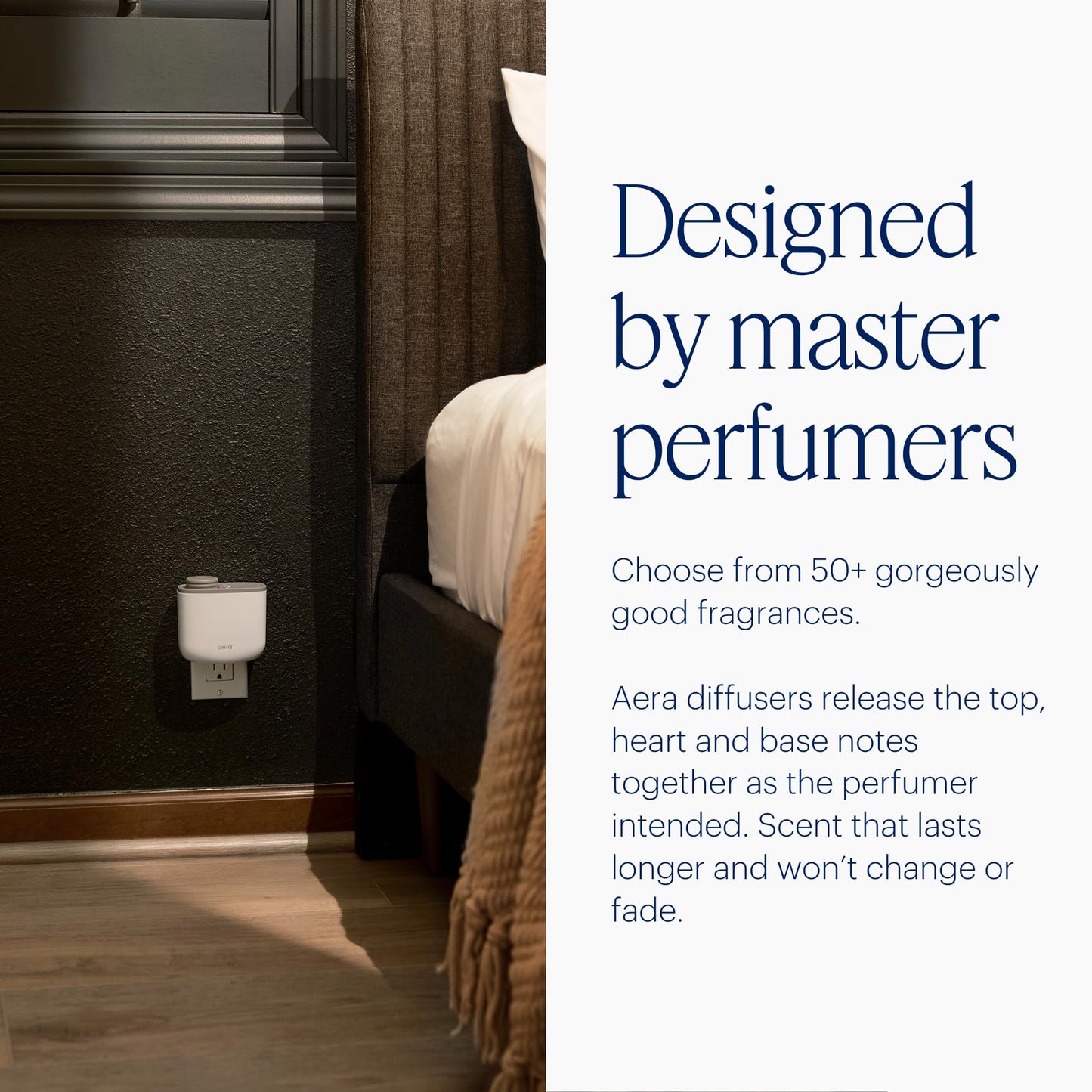 AERA Mini Waterless Plug-in Essential Oil Diffuser for Rooms 100–400 Sq Ft – Smart Aromatherapy Machine with App & Alexa Control – (Fits 12.5 mL Capsules – Sold Seperately) – White