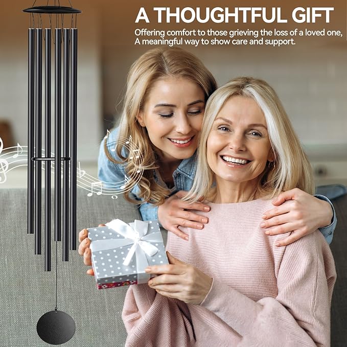 68" Wind Chimes for Outside Deep Tone, 6 Heave-Duty Aluminum Tube Large Wind Chimes for Garden & Patio, Memorial Wind Chime for Loved One, Unique Gift for Housewarming Christmas Birthday Retirement