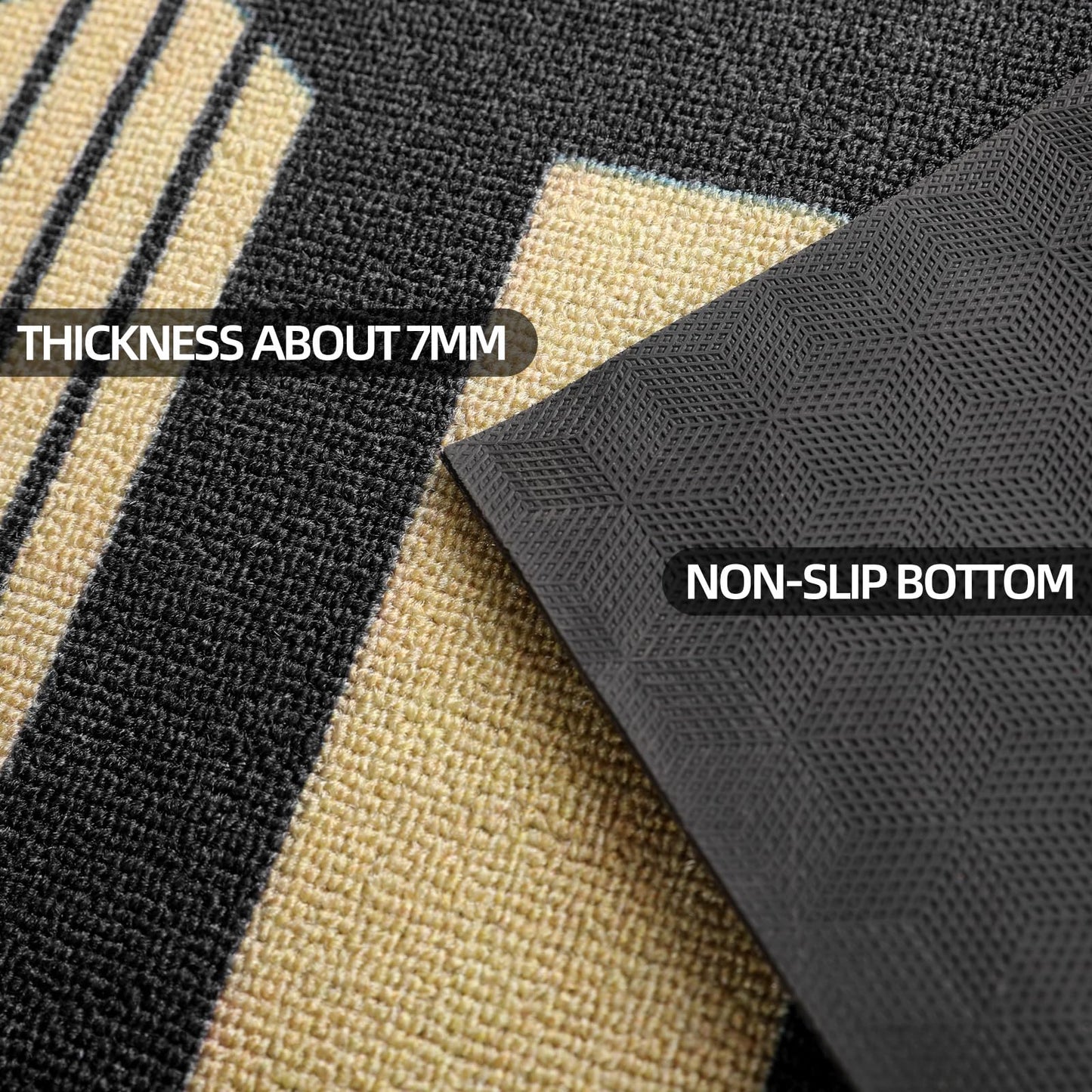 ALLEVIDM Front Door Mat Personalized Mat for Entryway Commercial Door Mats for Outside Entry Custom 2.6'x 1.6'