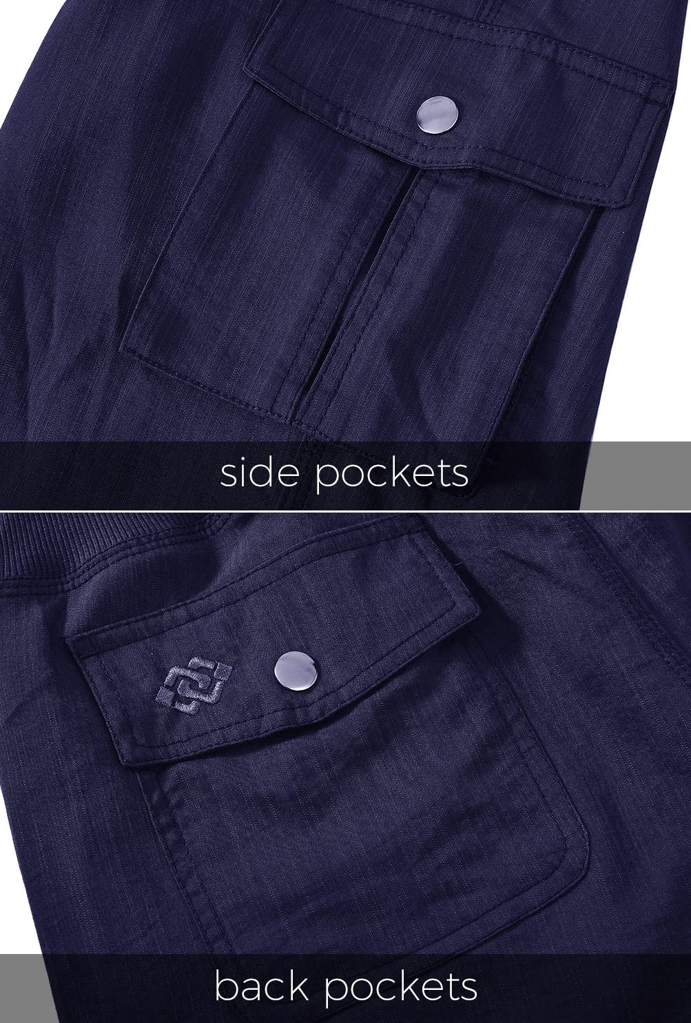 Hiking Cargo Shorts for Women Dry Fit Active Capri Pants for Camping with Pockets Navy XX-Large
