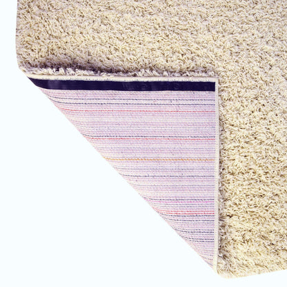 Unique Loom Solid Shag Collection Area Rug (5' 1" x 8' Rectangle Pure Ivory)