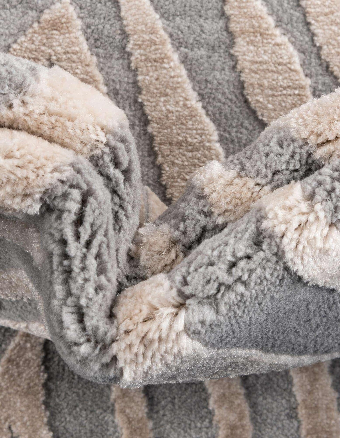 Unique Loom Finsbury Collection Area Rug - Meghan (5' 3" Octagon, Gray and Ivory)
