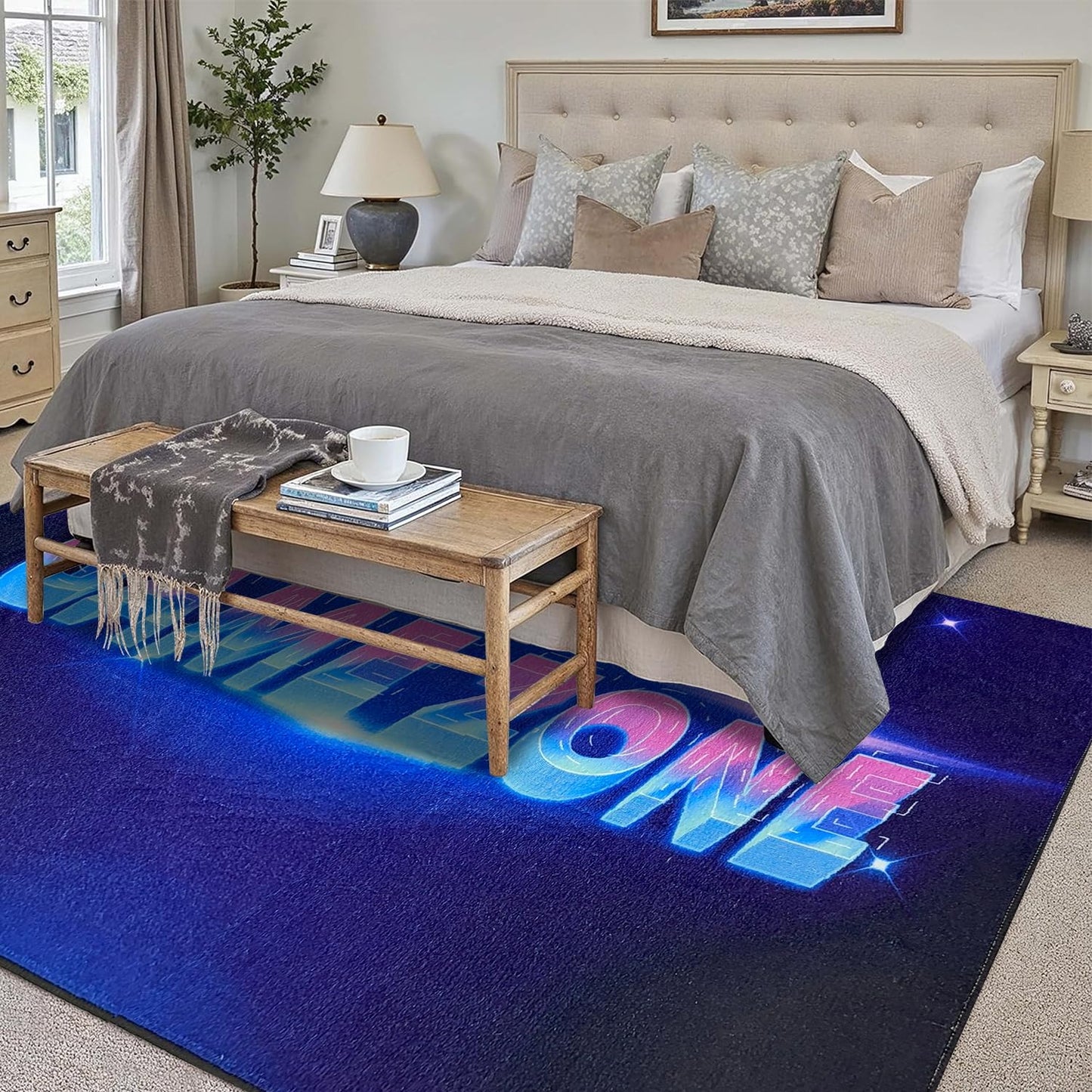Gaming Area Rugs for Boys Cool Game Style Bedroom, Gamer Rug Boys Room Decor, Machine Washable, Video Games Bedroom Carpet for Teens, Controller Gamepad Player Standing Throw Doormats Yoga Mat 5'x7'