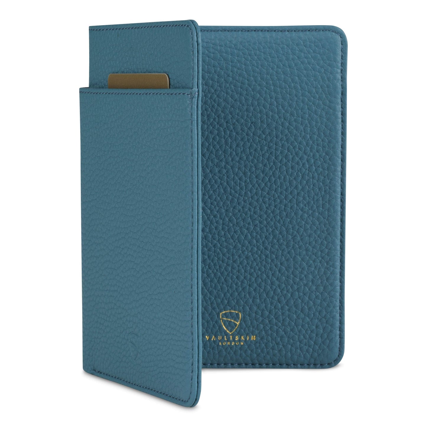 Vaultskin Leather Passport Holder, Slim RFID Blocking Travel Wallet for Men and Women, Fits Passport, Credit Cards, ID, Cash, Passport Cover Ideal Travel Accessories with Gift Box (Kensington)