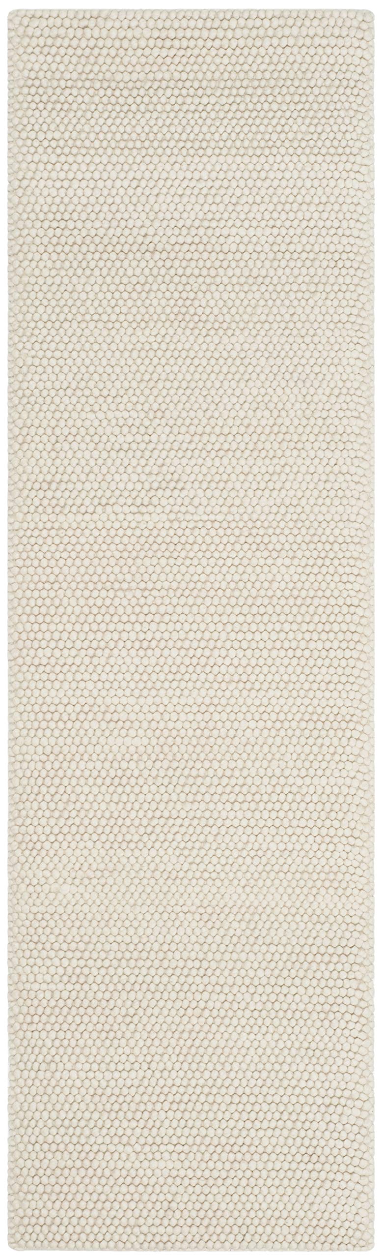 SAFAVIEH Natura Collection Runner Rug - 2' x 6', Ivory, Handmade Wool Blend, Textured Design, Ideal for Hallway, Bedroom, Foyer (NAT620A)