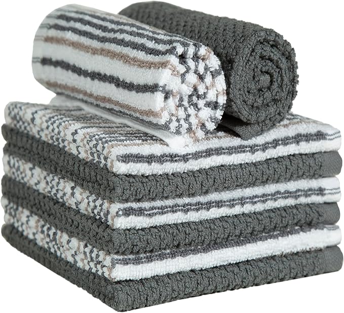 Bumble Towels Premium Dish Cloths 12"x12" | 100% Natural Ring Spun Cotton Tea