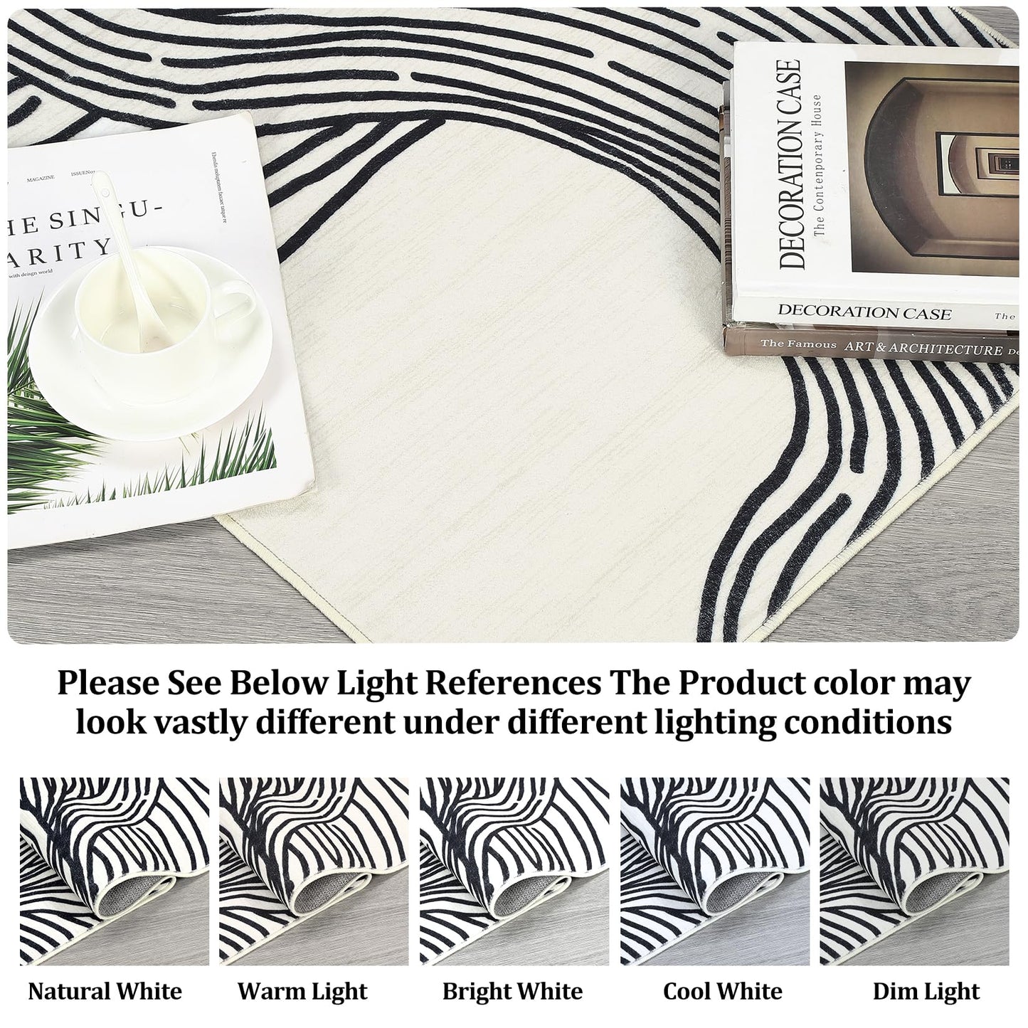 Garvee Washable Runner Rug 2x6 Modern Runner Rug Non Slip Abstract Hallway Runners Indoor Soft Low Pile Lines Printed Entryway Runners Aesthetic Minimalist Bedside Floor Mat for Laundry Kitchen, Cream