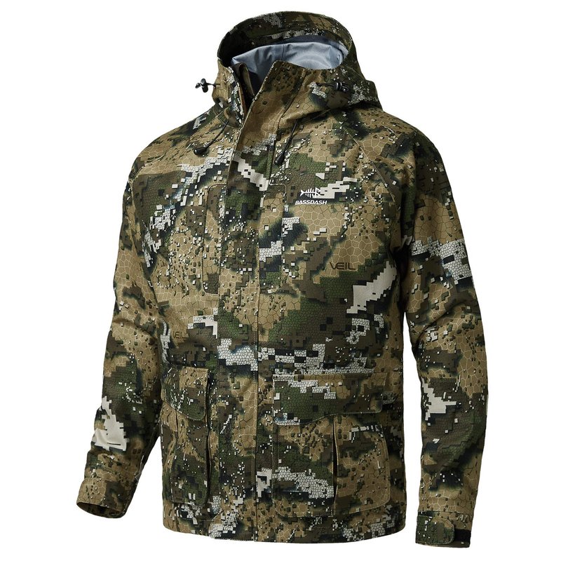 BASSDASH Walker-LW Breathable Waterproof Fishing Hunting Wading Jackets with Silent Outer Fabric for Men Women in 7 Sizes