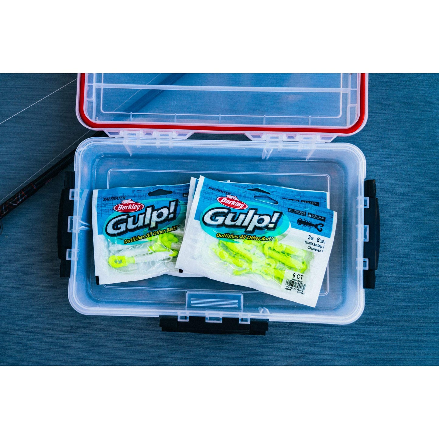 Berkley Gulp! Shrimp Saltwater Fishing Soft Bait, Pearl White/Pink, 3in