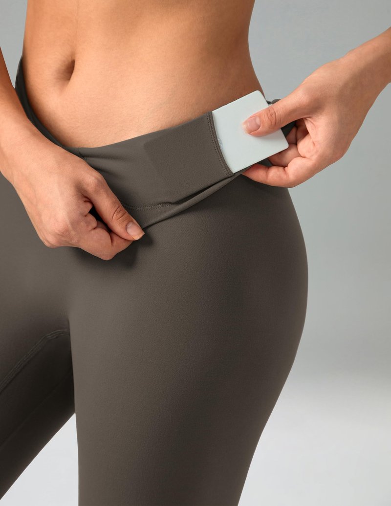 Colorfulkoala Dreamlux No Front Seam Leggings for Women 25" Inseam, High Waisted Buttery Soft 7/8 Yoga Pants (XS, Major Brown)