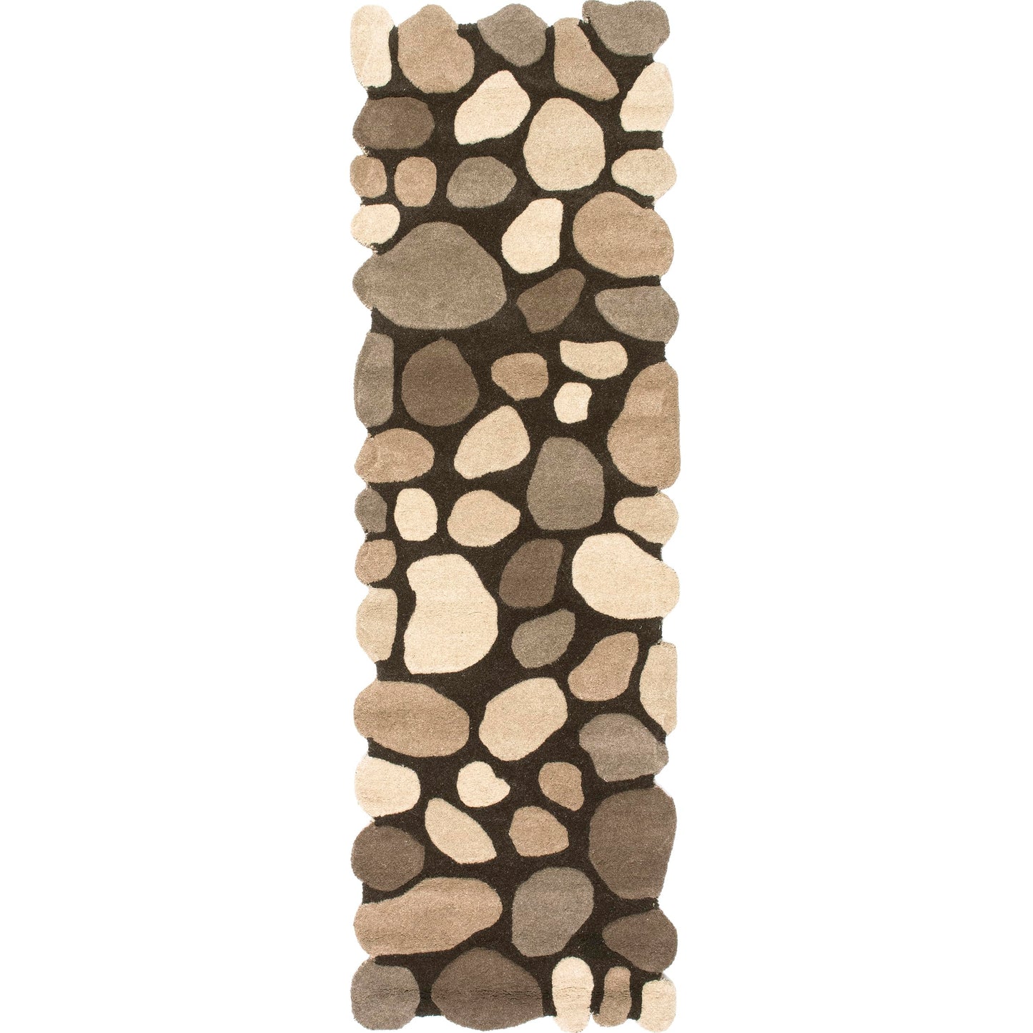 Nuloom Pebbles Natural/Beige, 2'6" x 6', Handmade, Polka Dot, Wool, Soft and Cozy, High Traffic, Stain Resistant, Easy Clean, Durable Runner for Bedroom, Living Room, Dining, Den, Foyer, Entryway