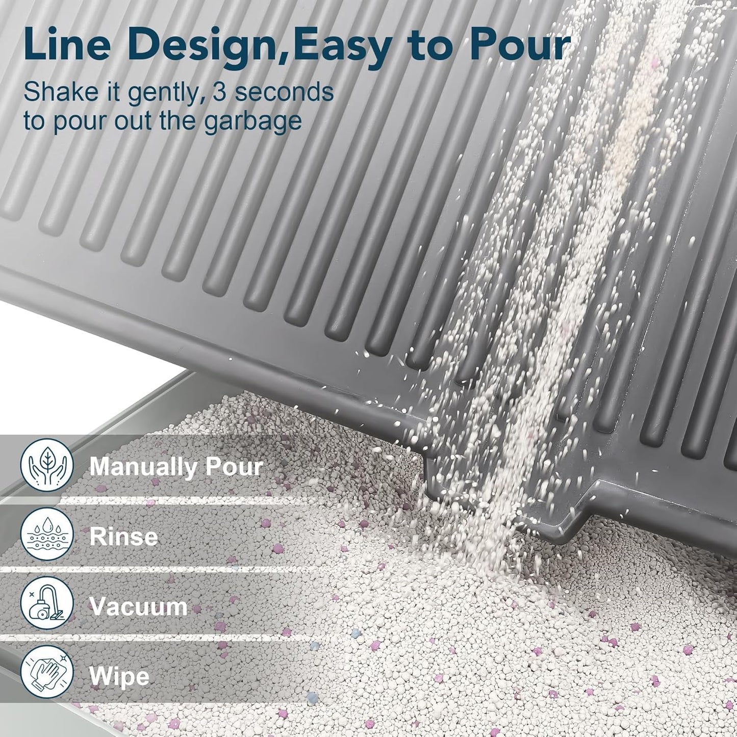 UPSKY Cat Litter Mat, Large Kitty Litter Trapping Mat Soft on Kitty Paws, Litter Box Mat Keep Floor Clean, 31" x 24" Waterproof and Washable Trapping Mats Catcher Pad for Scatter Control