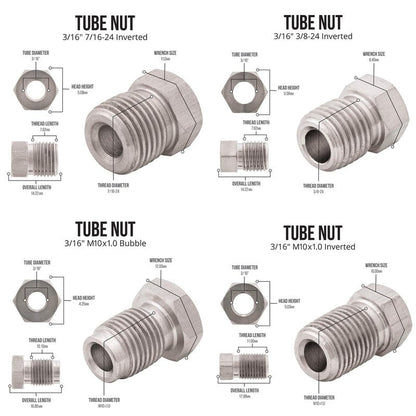 4LifetimeLines – 3/16" x 25' Stainless Steel Brake Line Kit | 316L Marine-Grade Tubing with 16 SAE Fittings | Corrosion & Rust Resistant | 15,310 PSI | Universal Fit for Cars & Trucks