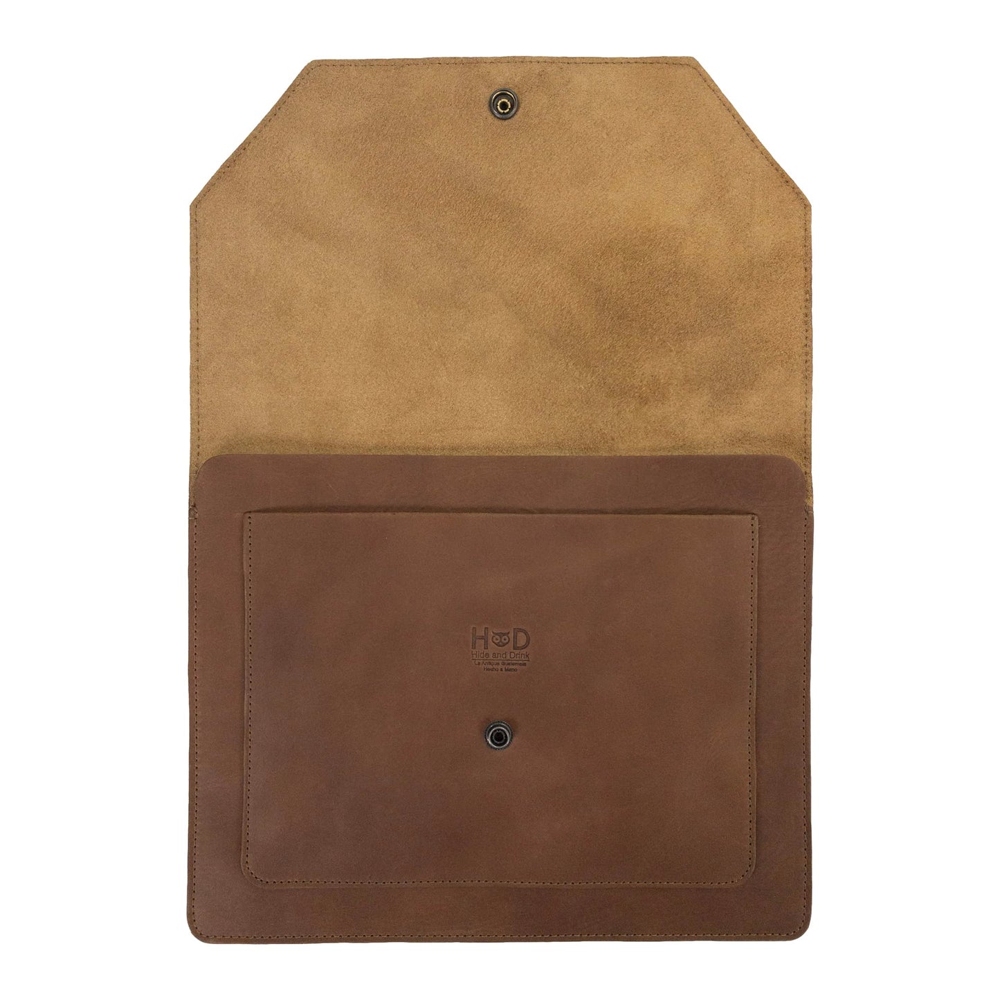 Hide & Drink, Slim Portfolio, Narrow Document Holder, Flat Messenger Case, Multipurpose Office Accessory, Full Grain Leather, Handmade, Single Malt Mahogany