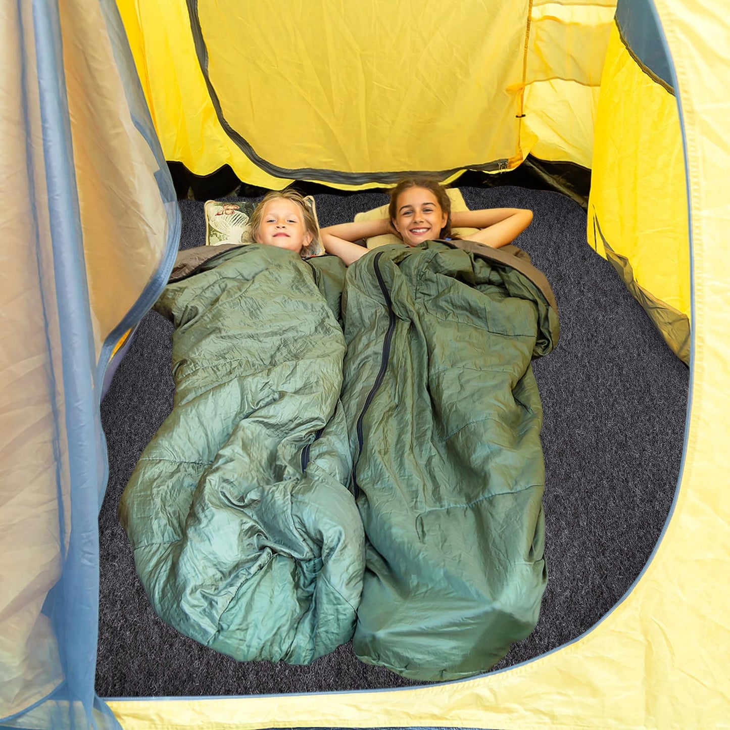 Camping Tent Carpet Mat 6.5x5 Ft Waterproof Rug Liner - Portable Under Tent Mat to Keep Floor Dry Blanket, Moisture Barrier for Camping Gear, Outdoor Picnic Supplies