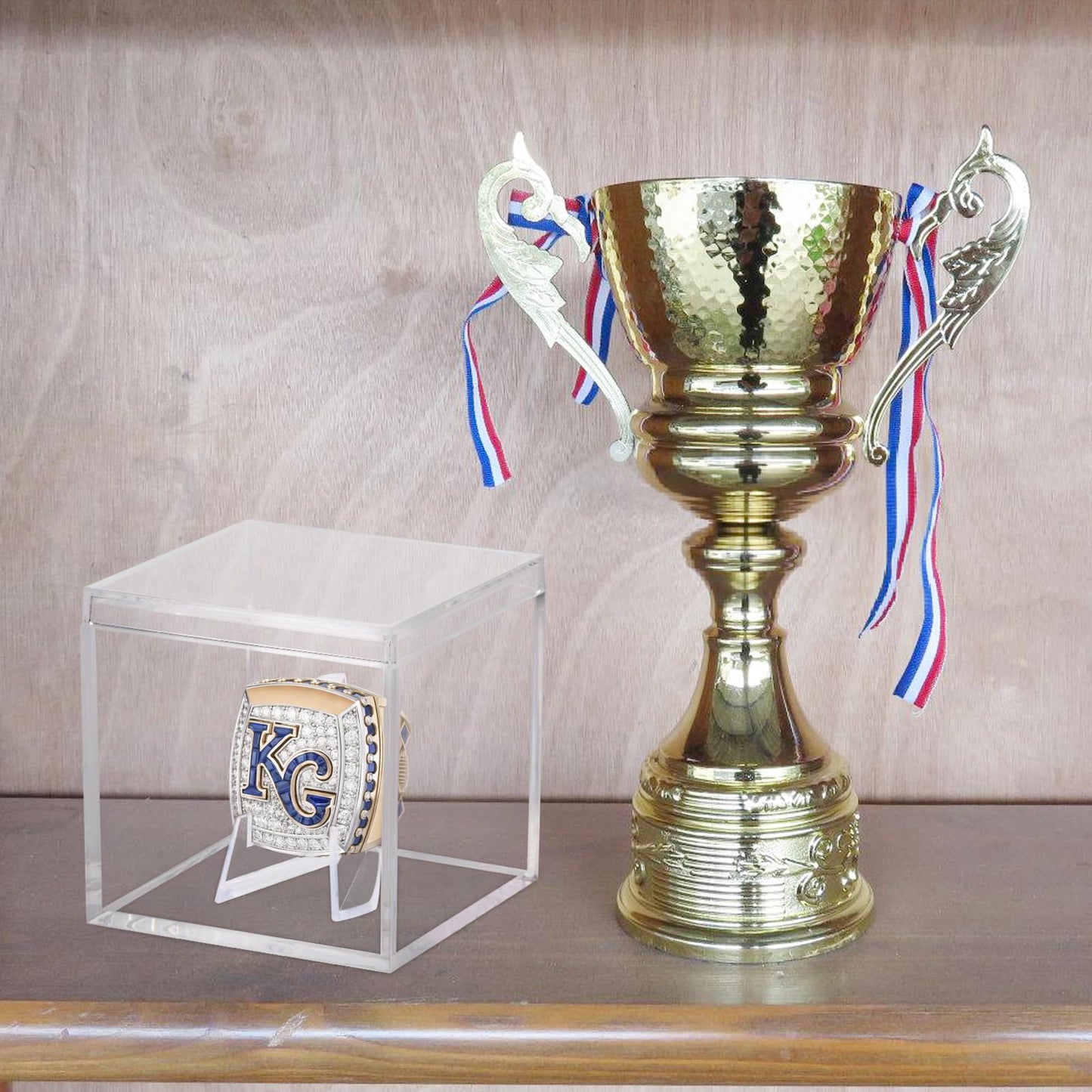 3 Pack Championship Ring Display Case Clear Acrylic Display Case Mini Football Baseball Softball Ring Holder Display Box Single Coin Stand 1 Slot Ring Hole Storage Box for Sports Fans, 2.16 Inch