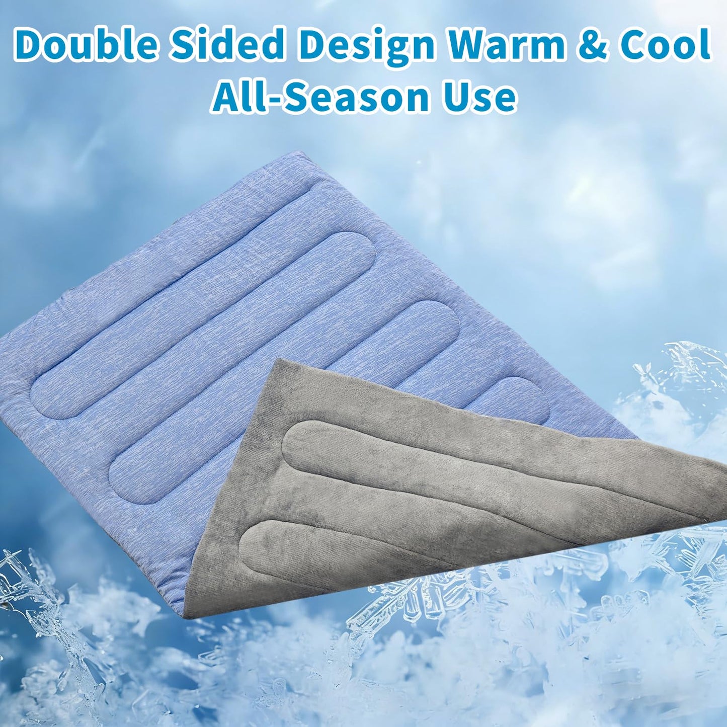 PAIGTEK Cooling Mat for Large Dogs - Double-Sided Waterproof & Cool, Q-MAX>0.47, Portable Dog Cooling Mat for Summer. (L - 35.5''x23.6'')