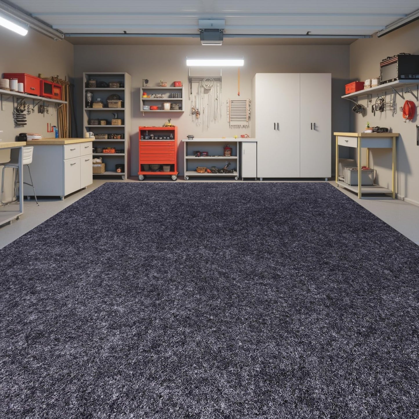 Evercomfy Garage Floor Mat, 7.4 x 8.4 Ft Waterproof Mat with Non-Slip Backing, Reusable Absorbent Surface, Easy Clean Floor Protector Oil Spill Mats for Garage, Driveway, Workshop